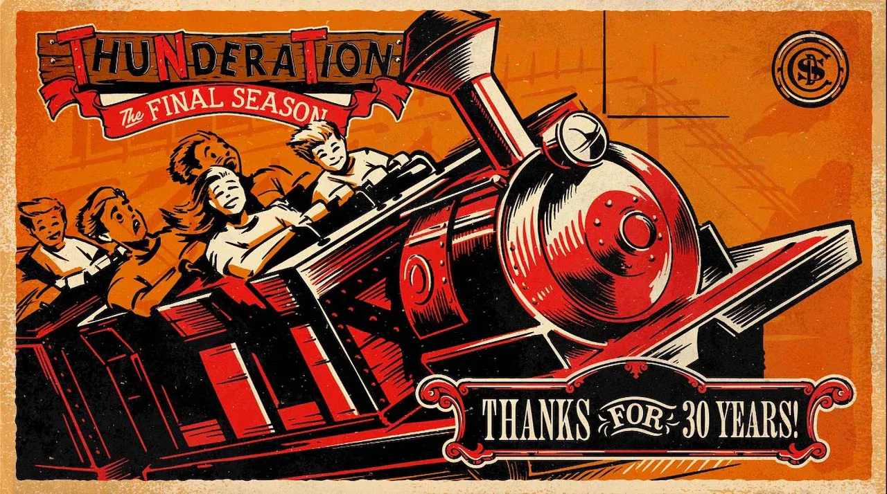 Silver Dollar City's Thunderation Roller Coaster to Close After 33 Years