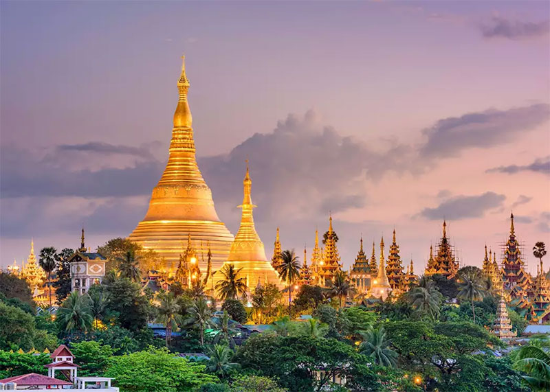 Shwedagon Pagoda in Myanmar