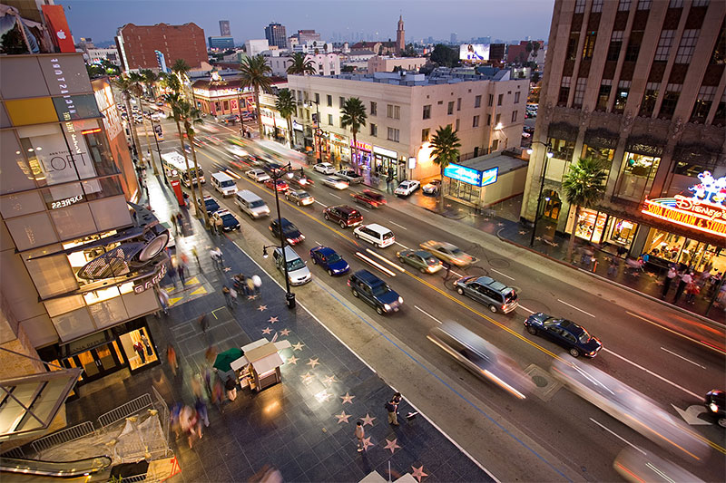 Hollywood Boulevard in Los Angeles California