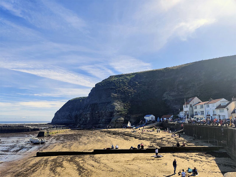 Staithes Beach in Yorkshire England