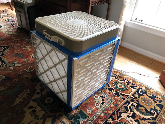 portable air cleaner diy high merv filter assembled