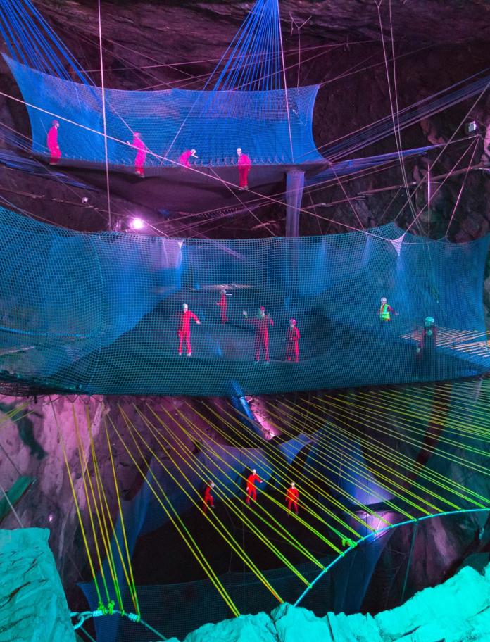 Cave Trampolining