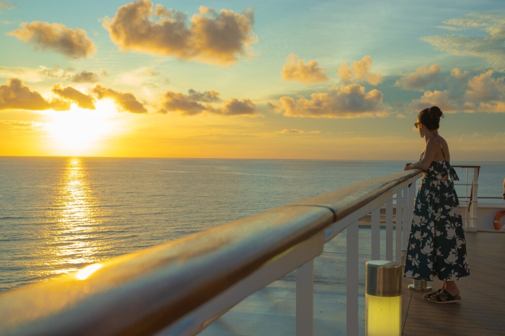 woman on cruise deck 
